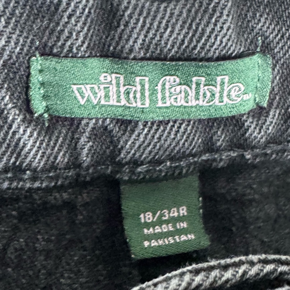 Wild Fable Jeans High Rise Baggy Straight Leg Distressed - Picture 10 of 12